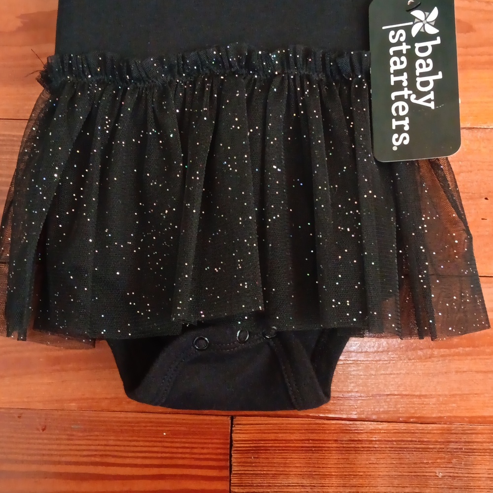 NWT Baby Starters little black dress tutu bodysuit - Picture 2 of 5